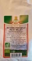 Mängden socker i Mix farine à pain complet Riz et millet