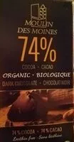 Mängden socker i Chocolat noir 74% biologique
