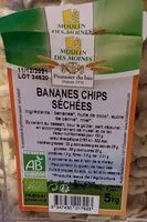 Mängden socker i Bananes chips séchées
