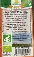 Mängden socker i Pain Complet au Chia pré-tranché