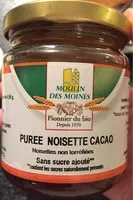 Mängden socker i Puree noisette cacao