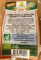 Mängden socker i Apéro picco à l'épeautre, sésame et cumin noir