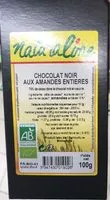 Mängden socker i Chocolat noir amandes entieres