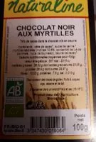 Mängden socker i Chocolat noir aux myrtilles