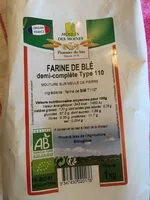 Mängden socker i Farine de blé demi-complète Type 110