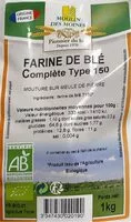 Mängden socker i Farine de blé Complète type 150