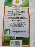 Mängden socker i Farine d'épeautre campagne type 80