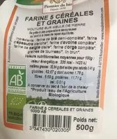 Mängden socker i Farine 5 céréales et graines