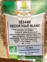 Mängden socker i Sesame decortiqué blanc