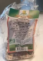 Mängden socker i Galettes de blé nappées chocolat et noisettes