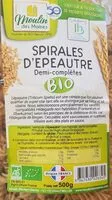 Mängden socker i Spirales d'épeautre demi-complètes