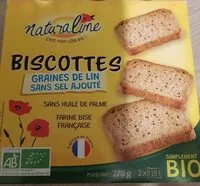 Mängden socker i Biscottes graines de lin sans sel ajoutée