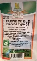 Mängden socker i Farine de blé blanche Type 55