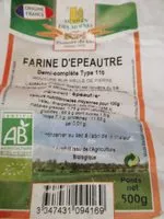 Mängden socker i Farine Epeautre Demi-complète type 110