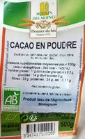 Mängden socker i Cacao dégraissé en poudre