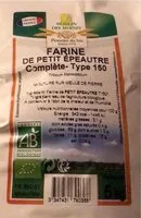 Mängden socker i Farine de petit épeautre complète Type 150