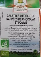 Mängden socker i Galettes d'épeautre nappées de chocolat et pomme
