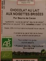 Mängden socker i Chocolat au lait aux noisettes brisées