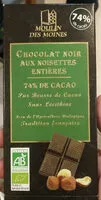 Mängden socker i Chocolat noir BIO Noisettes entières