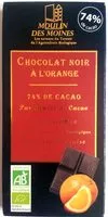 Mängden socker i Chocolat noir à l'orange 74%