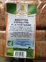 Mängden socker i Biscottes epeautre chataigne