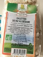 Mängden socker i Galettes de riz au sesame