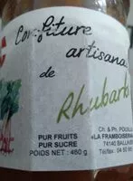 Mängden socker i Confiture de rhubarbe