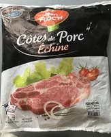 Mängden socker i Côtes de porc Échine