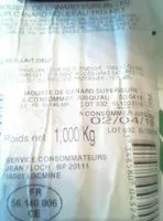 Mängden socker i Mousse de canard supérieure pur canard