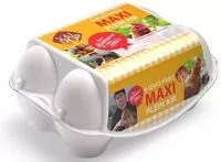 Mängden socker i 6 maxi œufs Val d'Or de poules élevées en plein air