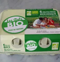 Mängden socker i 6 œufs bio Vrai de Nature de poules élevées en plein air issus de l'agriculture biologique