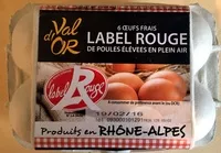 Mängden socker i 6 œufs Val d'Or Label Rouge