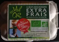 Mängden socker i Boîte de 6 Œufs BIO EXTRA FRAIS - Cal. MOYEN/GROS