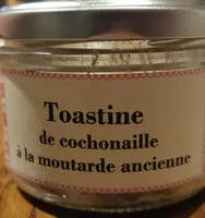 Mängden socker i Toastine de cochonaille à la moutarde ancienne
