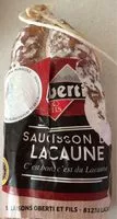 Mängden socker i Saucisson sec de Lacaune OBERTI