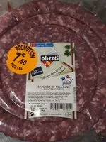 Mängden socker i Saucisse de toulouse
