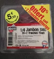 Mängden socker i 1/4 Jambon sec