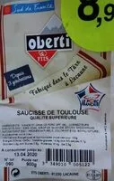 Mängden socker i Saucisse de Toulouse