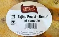 Mängden socker i Tajine Poulet Boeuf et semoule