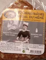 Mängden socker i 10 Crêpes Fraîches Régal du Méné