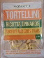Mängden socker i Tortelleni ricotte epinards au oeufs frais