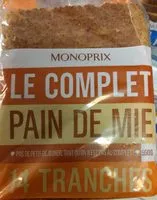 Mängden socker i Le Complet - pain de mie