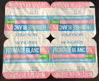 Mängden socker i Fromage blanc nature 0%