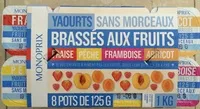Mängden socker i Yaourts sans morceaux brassés aux fruits