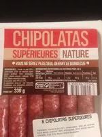Mängden socker i Chipolatas Supérieures Nature