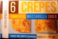 Mängden socker i Crêpes  surgelées emmental mozzarella