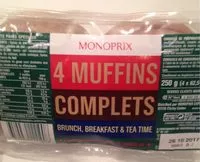 Mängden socker i 4 muffins complet