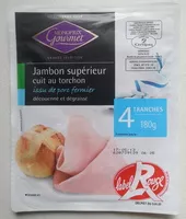 Mängden socker i Jambon supérieur cuit au torchon Label Rouge