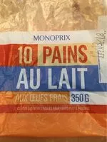 Mängden socker i 10 Pains au lait aux œufs frais