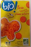 Mängden socker i Purée de pommes de terre et carotte